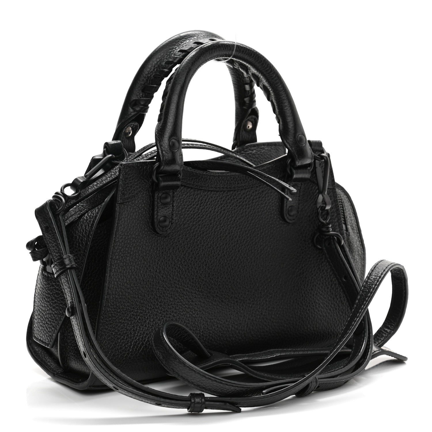 Balenciaga Grained Calfskin Neo Classic Black Hardware Mini City Black 4 of 20