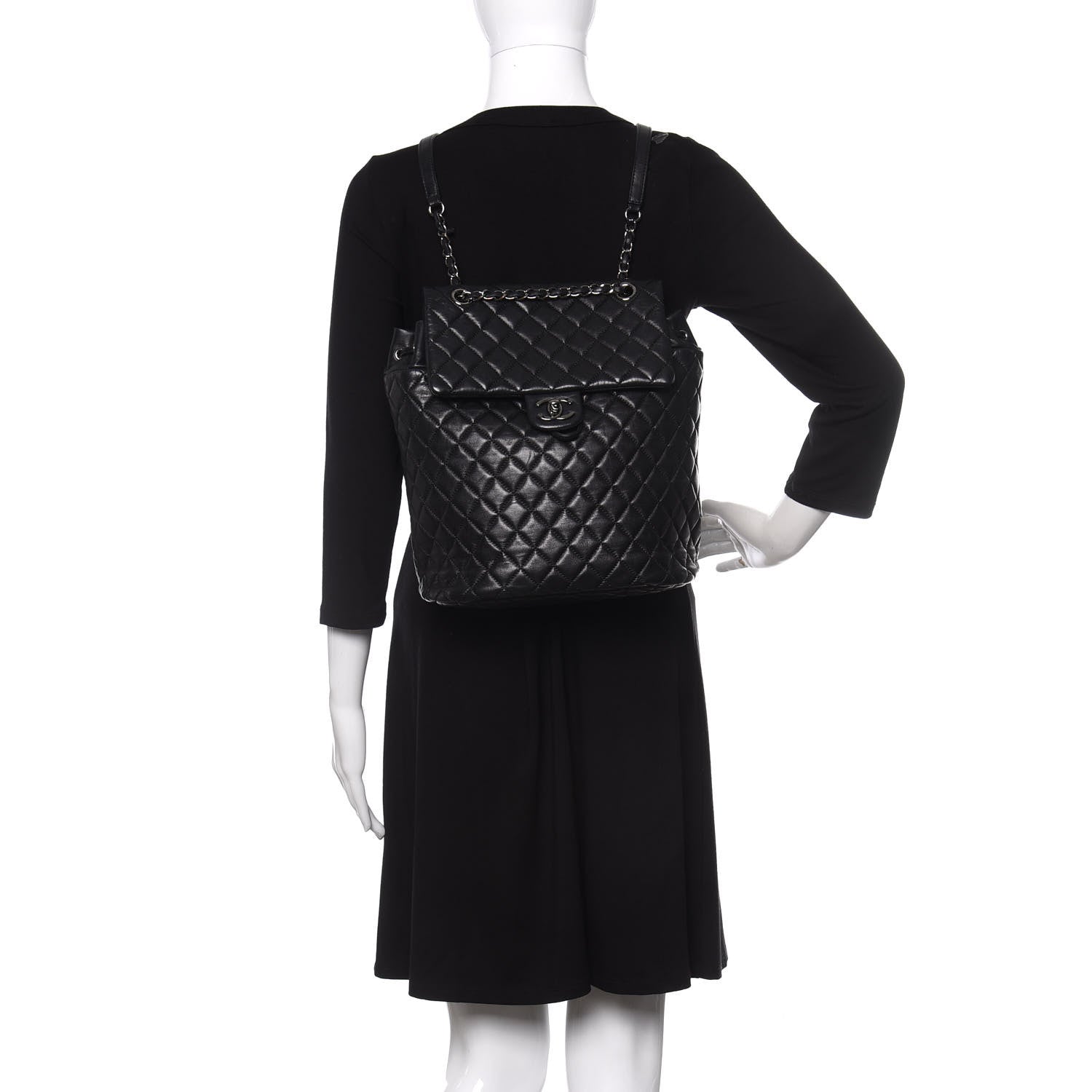 Chanel Lambskin Quilted Large Urban Spirit Backpack Black 1 of 10