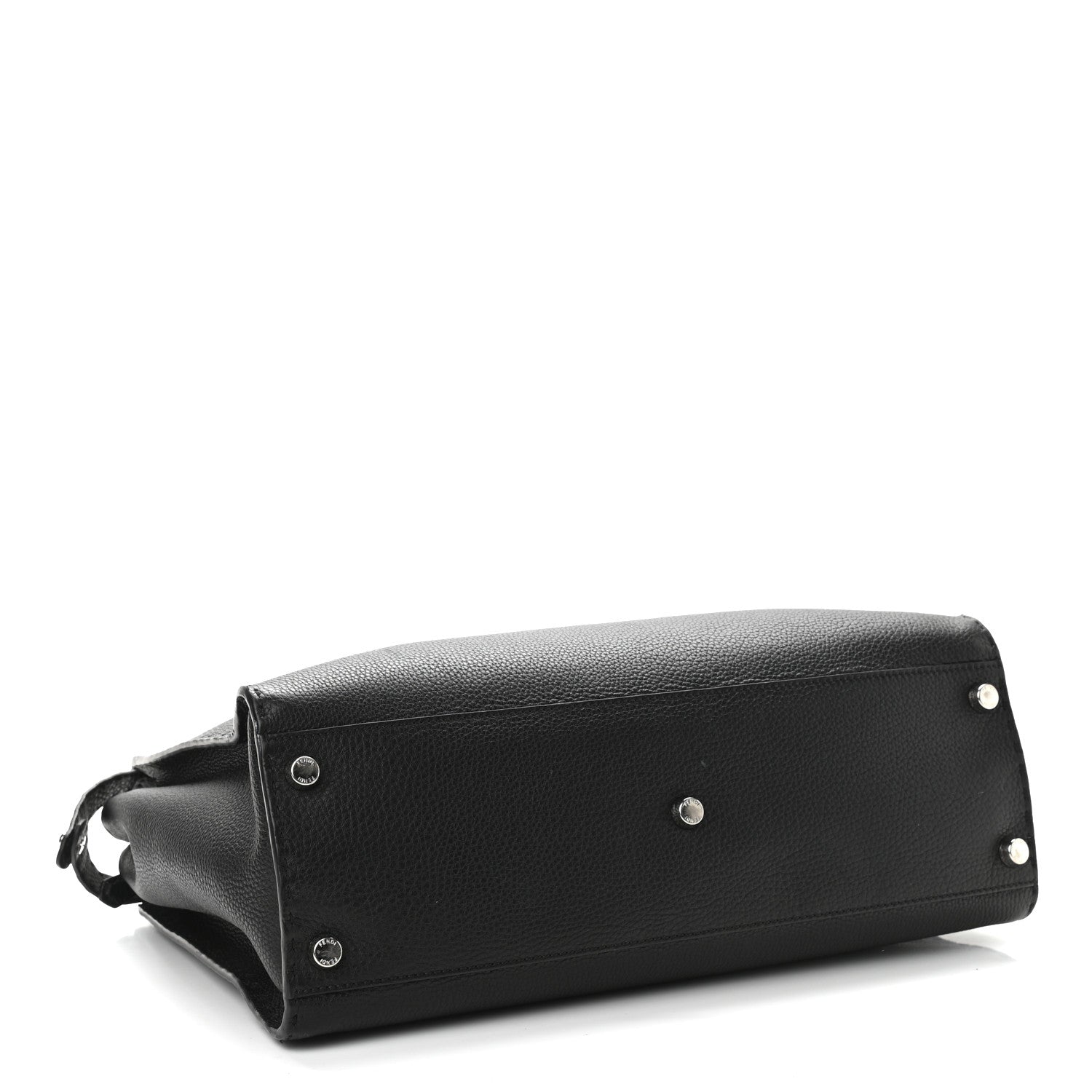Fendi Cuoio Romano Selleria Monster Eyes Inlay Large Mens Peekaboo Iconic Essential Satchel Black Sunflower 5 of 13