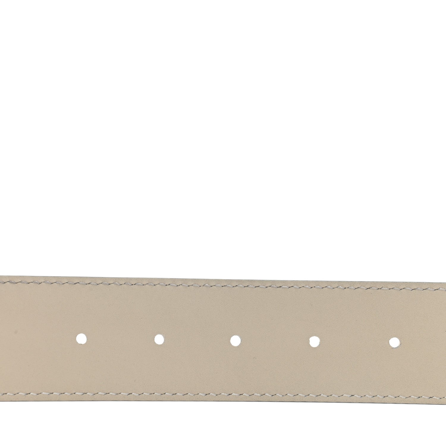 Gucci Calfskin Double G 40mm Belt 80 32 Mystic White 4 of 5