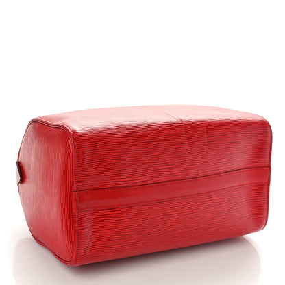 Louis Vuitton Epi Speedy 25 Rouge 4 of 13