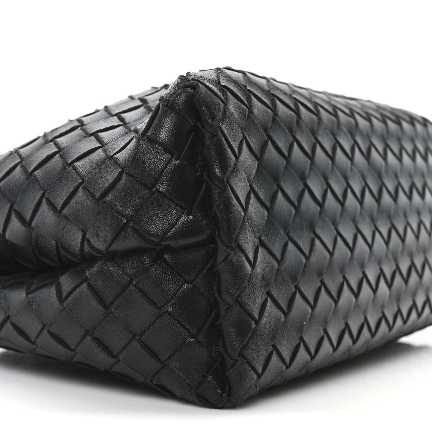 Nappa Intrecciato Medium Andiamo Shoulder Bag Black