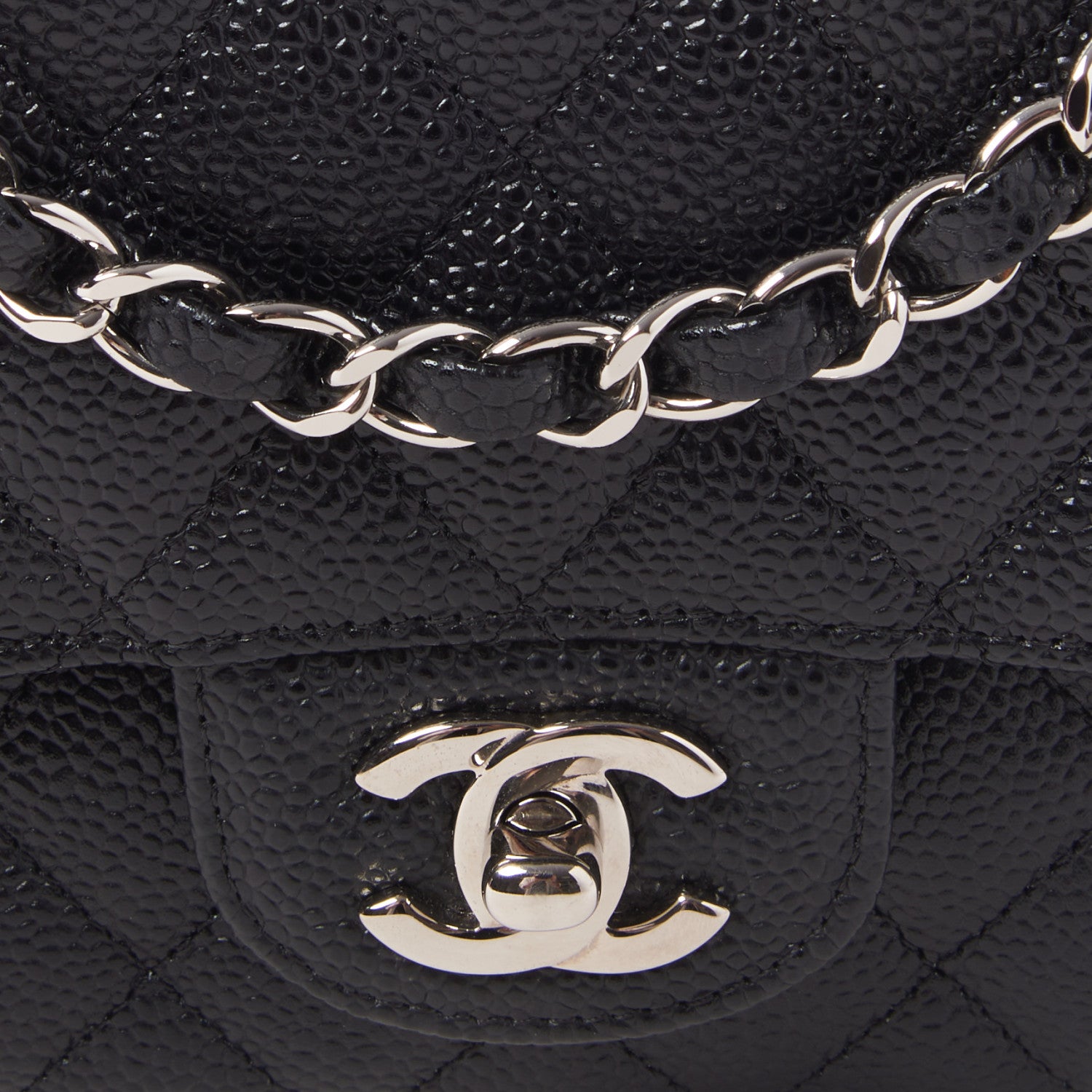 Chanel Caviar Quilted Medium Double Flap Black 7 of 9