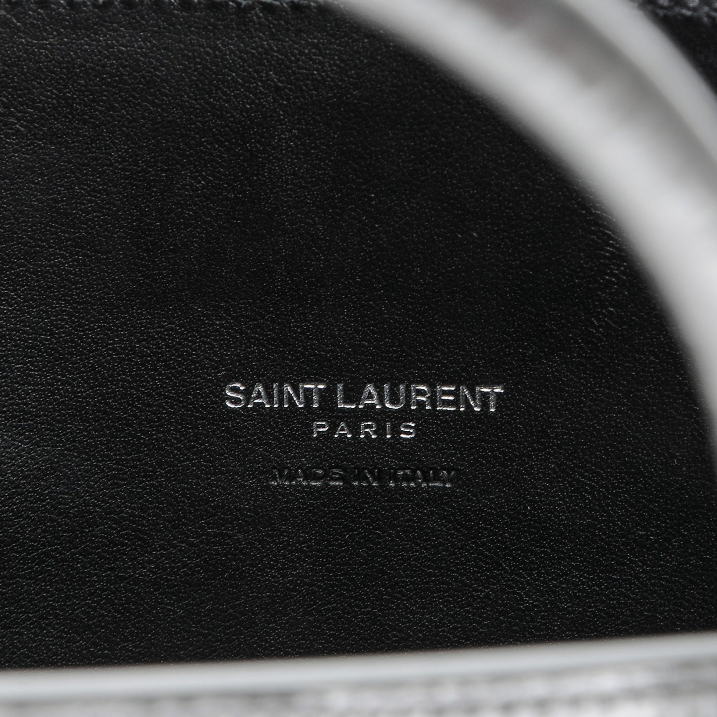 Metallic Lizard Calfskin Embossed Baby Sac De Jour Argento Nero