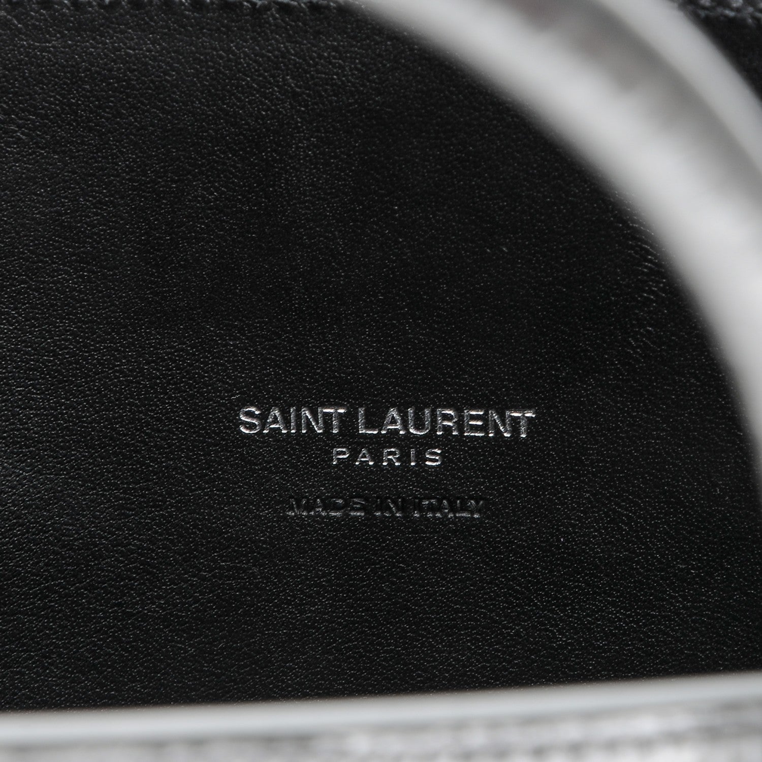 Saint Laurent Metallic Lizard Calfskin Embossed Baby Sac De Jour Argento Nero 6 of 6