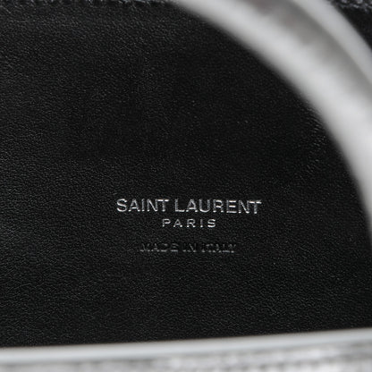 Saint Laurent Metallic Lizard Calfskin Embossed Baby Sac De Jour Argento Nero 6 of 6