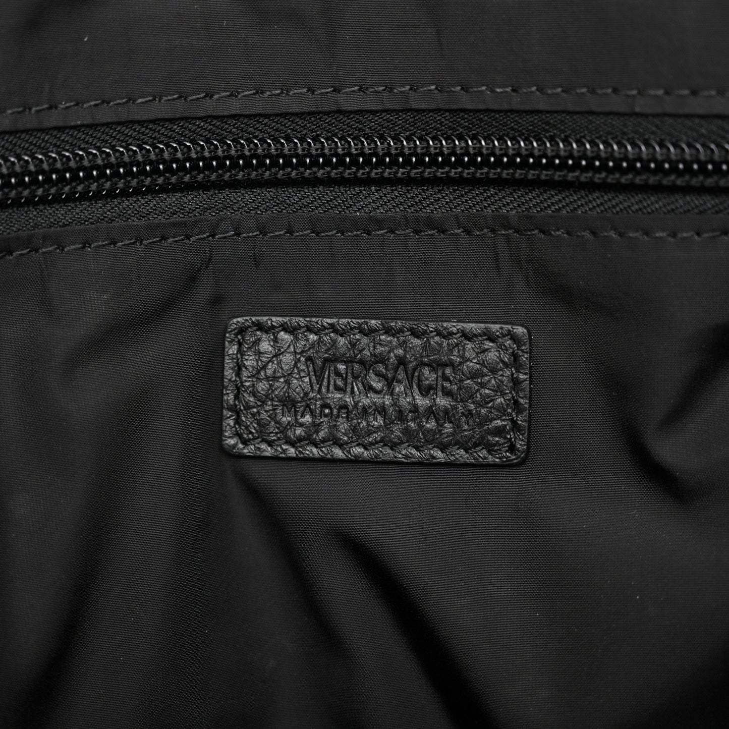 Calfskin Medusa Briefcase Messenger Bag Black