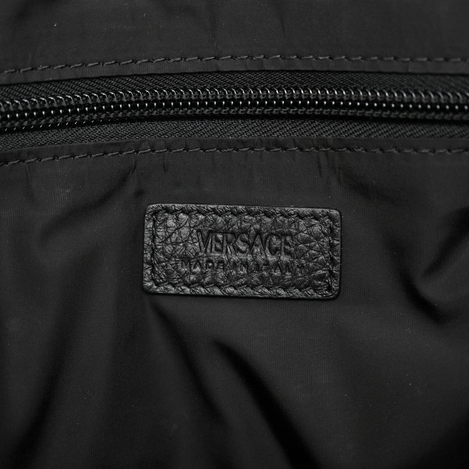 Versace Calfskin Medusa Briefcase Messenger Bag Black 6 of 14