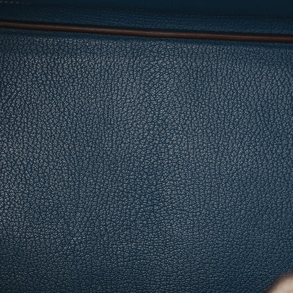 Hermes Epsom Candy Birkin 35 Etain Bleu Thalassa 5 of 12