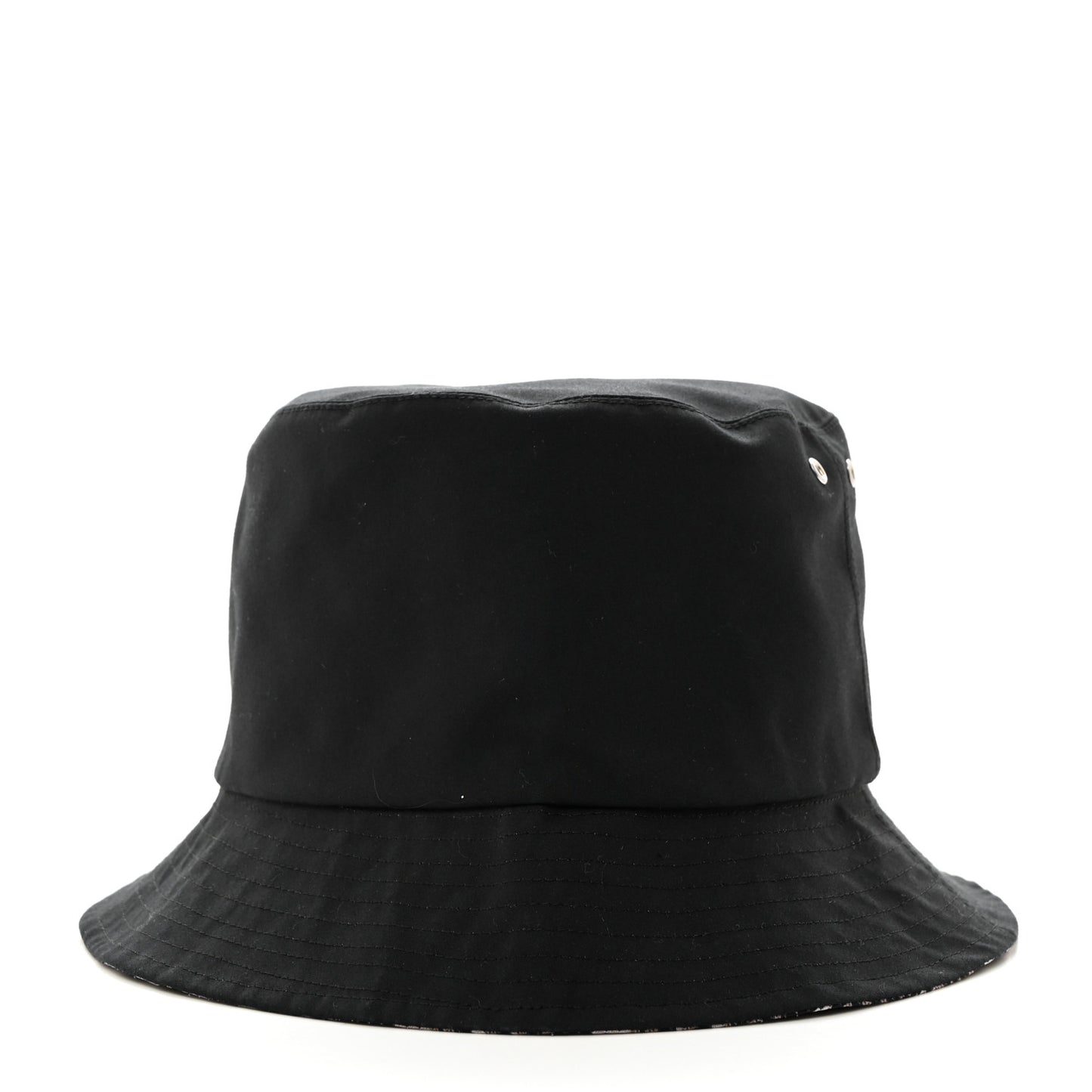 CHRISTIAN DIOR Polyester Cotton Oblique Teddy-D Brim Bucket Hat 58 Black