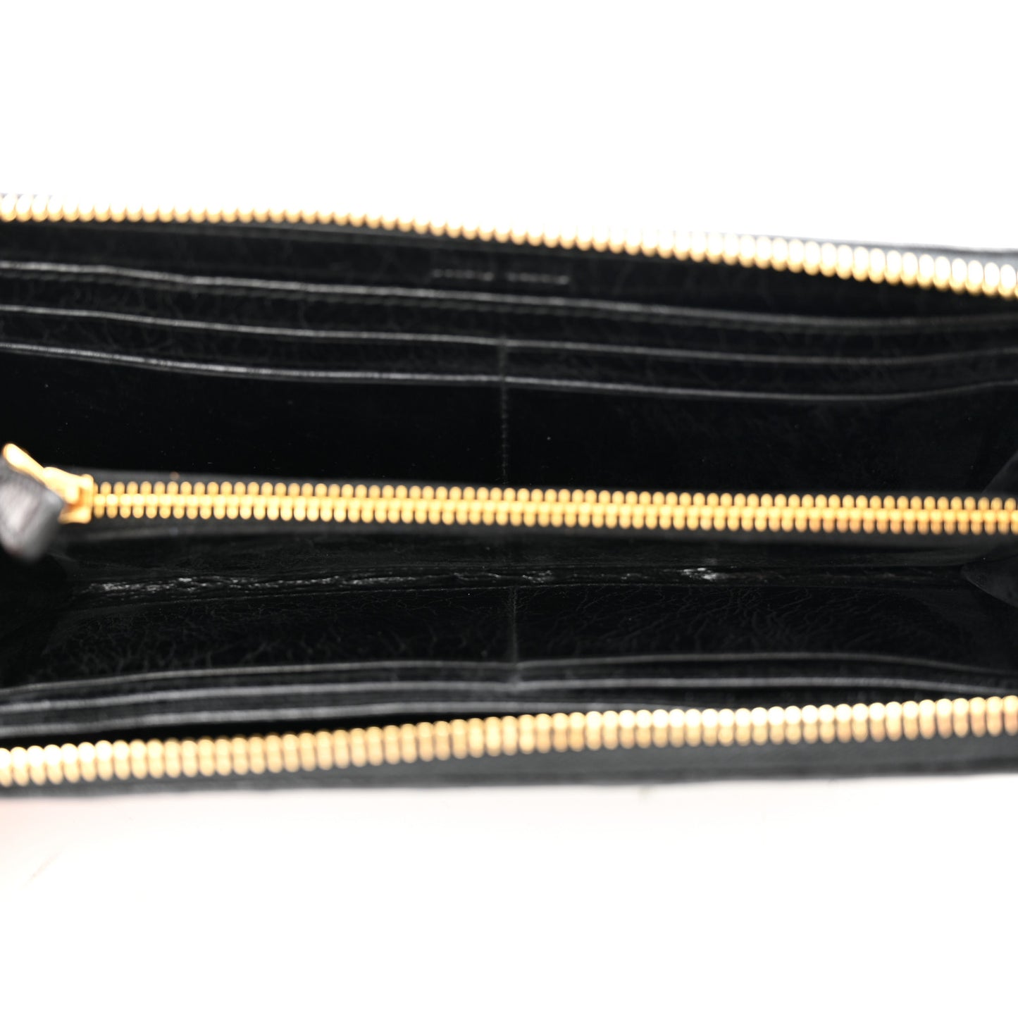 Matelasse Zip Around Wallet Black