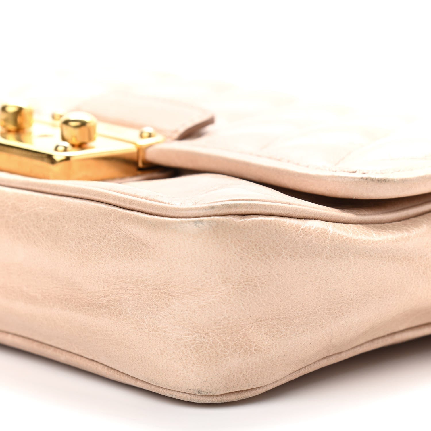 Miu Miu Vitello Lux Quilted Crossbody Cipria 11 of 12