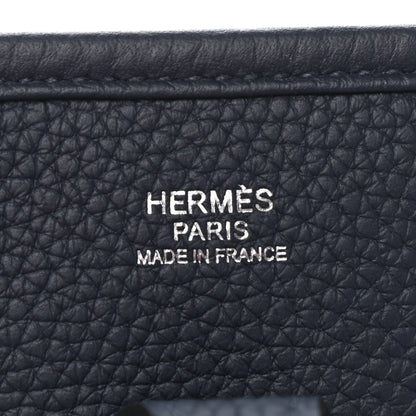 Hermes Taurillon Clemence Evelyne III PM Bleu Indigo 6 of 11