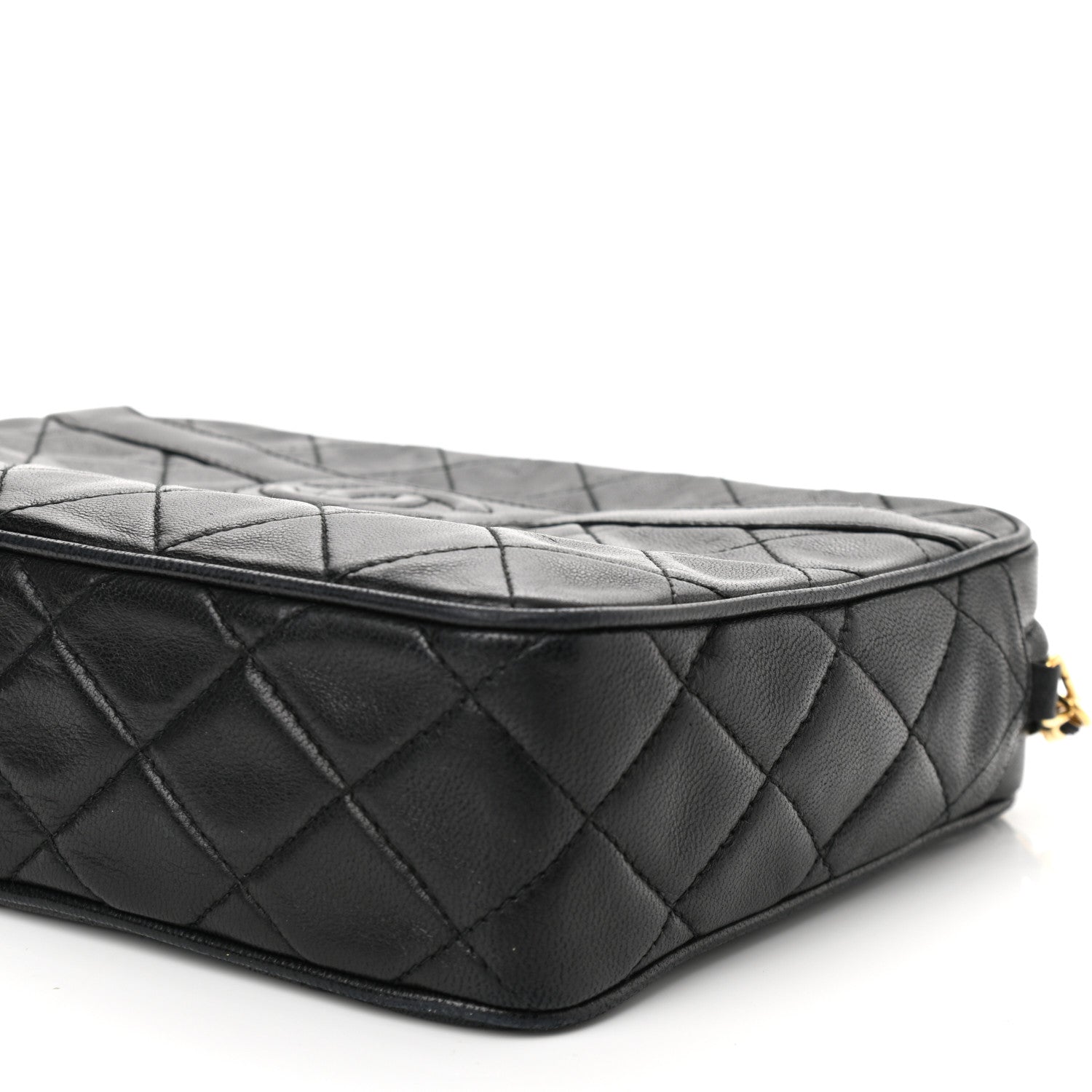 Chanel Lambskin Quilted CC Tassel Camera Case Black 11 of 11