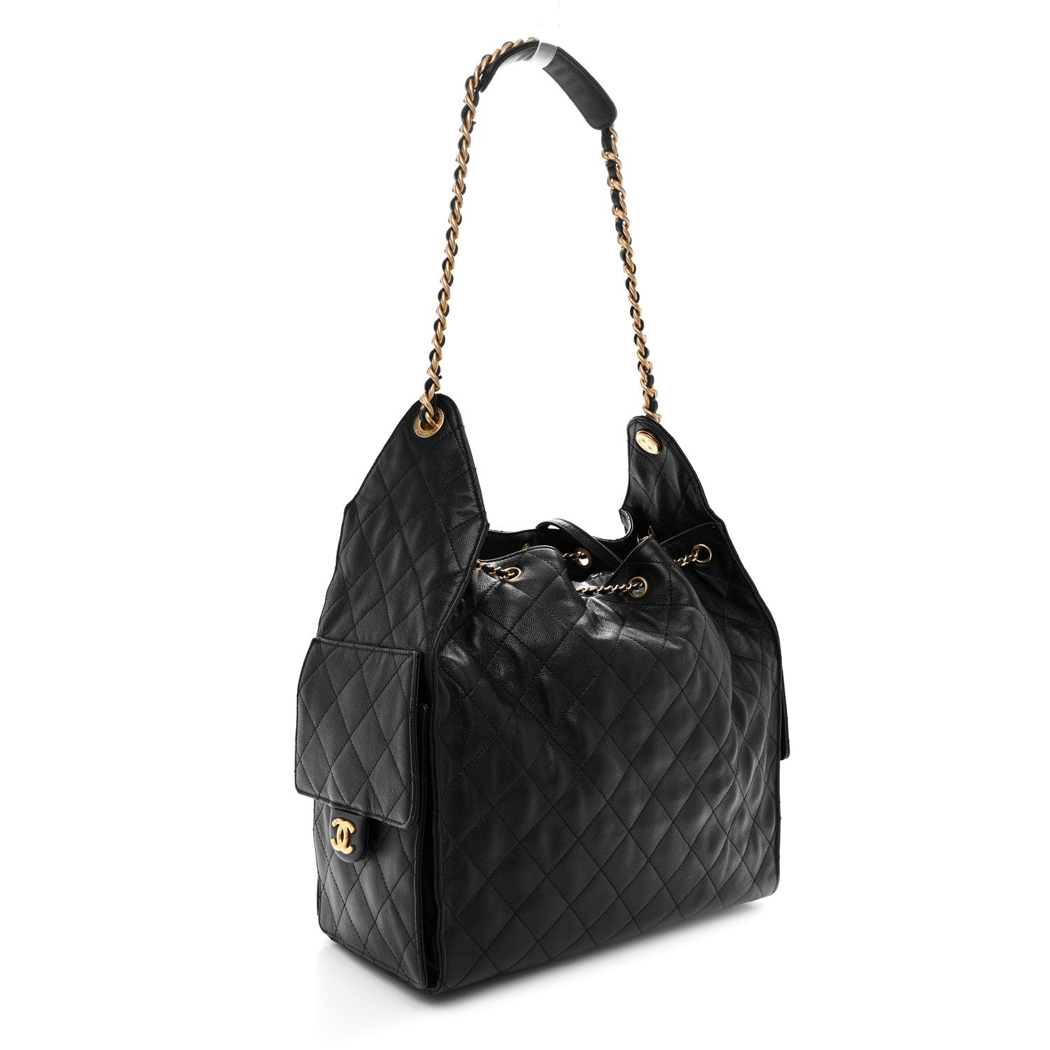 Chanel Caviar Quilted Medium Chanel 25 Handbag Black 4 of 12