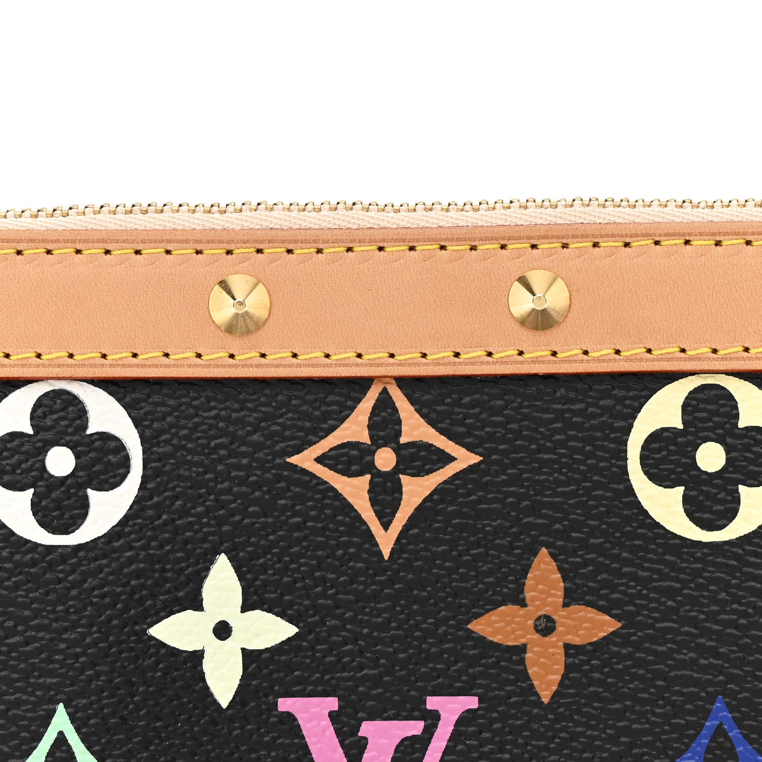 Louis Vuitton Monogram Multicolor Pochette Accessories Black 7 of 10