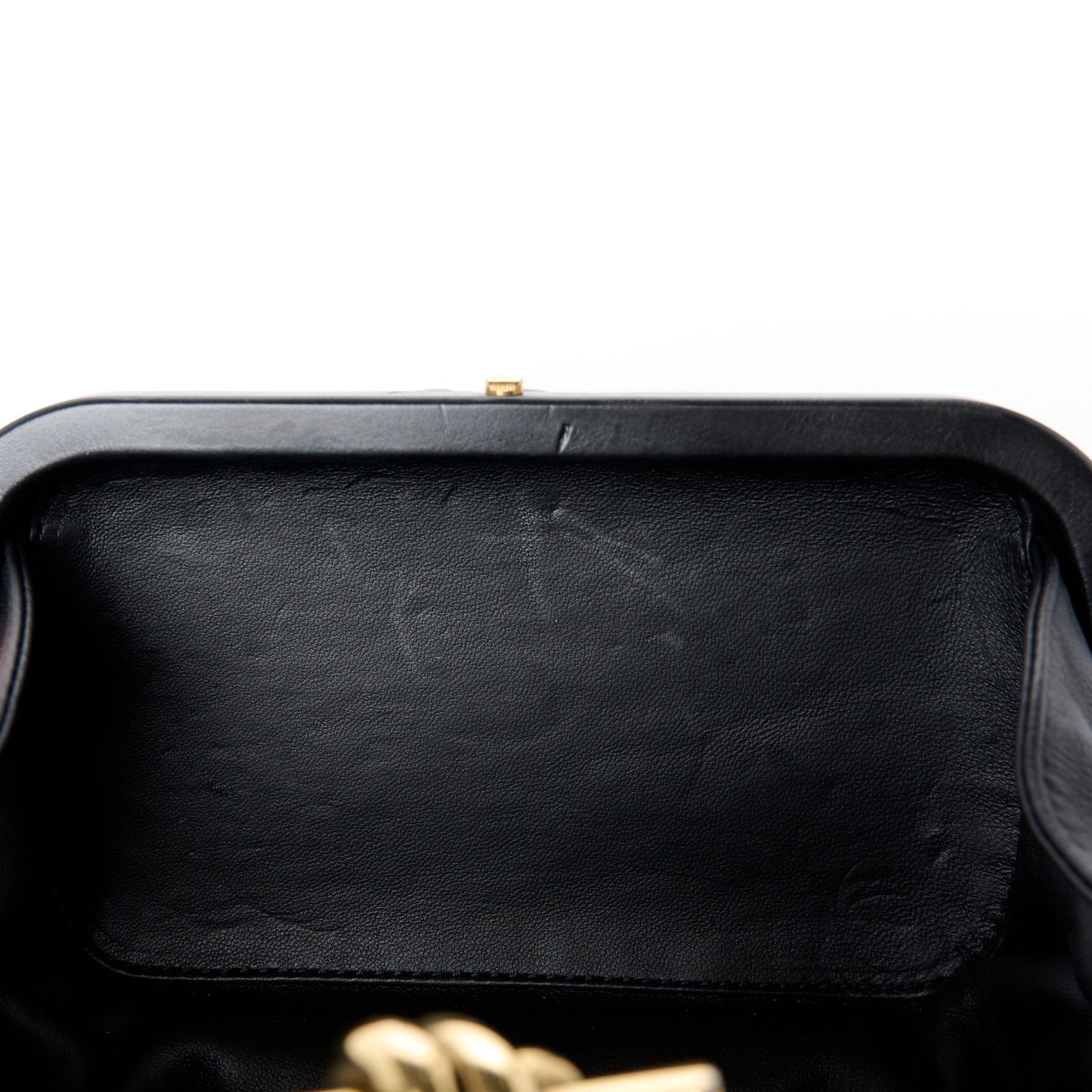 Foulard Intrecciato Minaudiere Knot Clutch Black