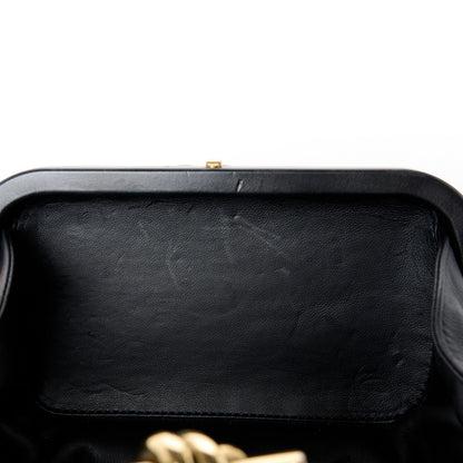 Bottega Veneta Foulard Intrecciato Minaudiere Knot Clutch Black 10 of 10