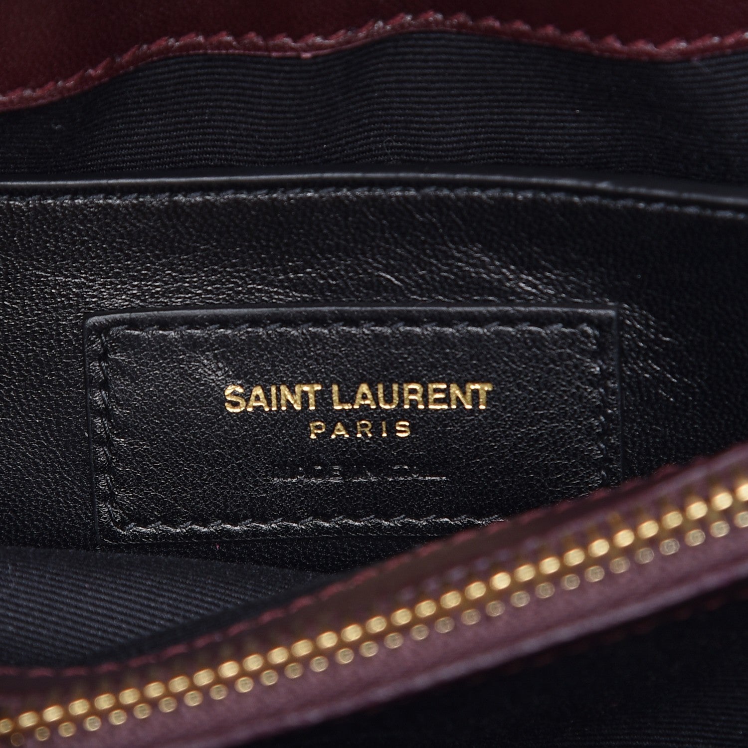 Saint Laurent Velvet Y Quilted Monogram Small Loulou Chain Satchel Burgundy 6 of 12