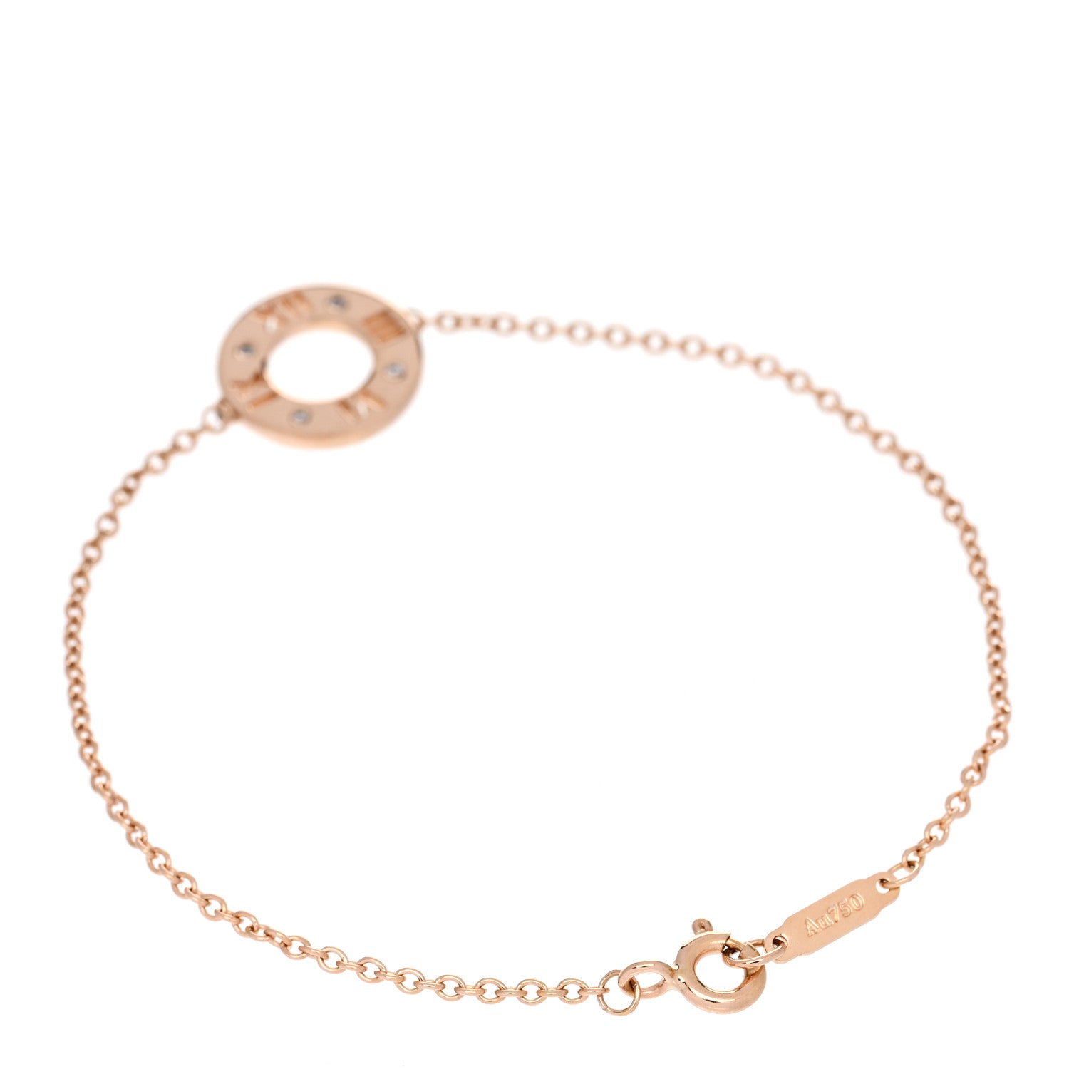Tiffany 18K Rose Gold Diamond Atlas Pierced Bracelet 2 of 4