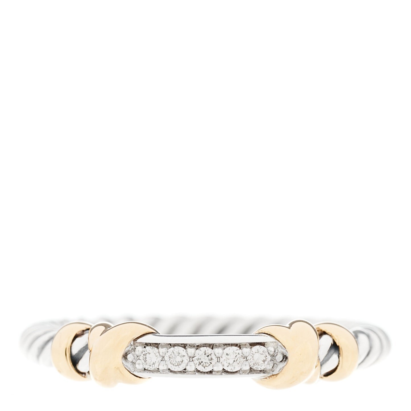 Sterling Silver 18K Yellow Gold Diamond Petite Helena Wrap Ring 54 7