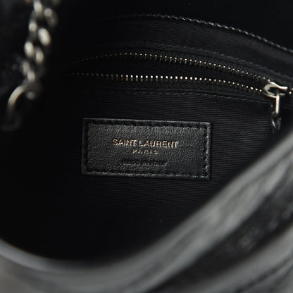 Saint Laurent Crinkled Calfskin Matelasse Monogram Niki Chain Wallet Black 6 of 10