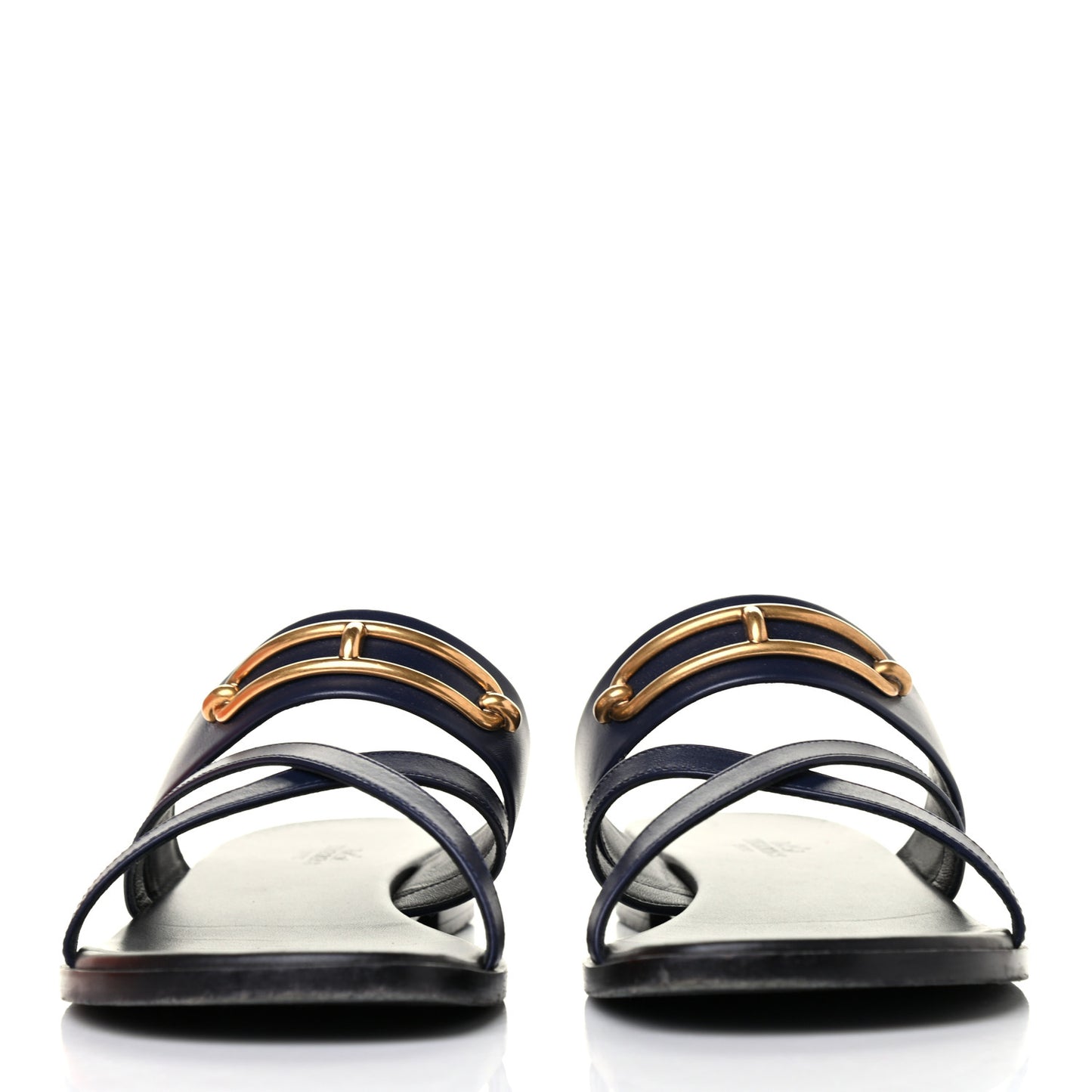 Calfskin Claire Sandals 39 Bleu Indigo