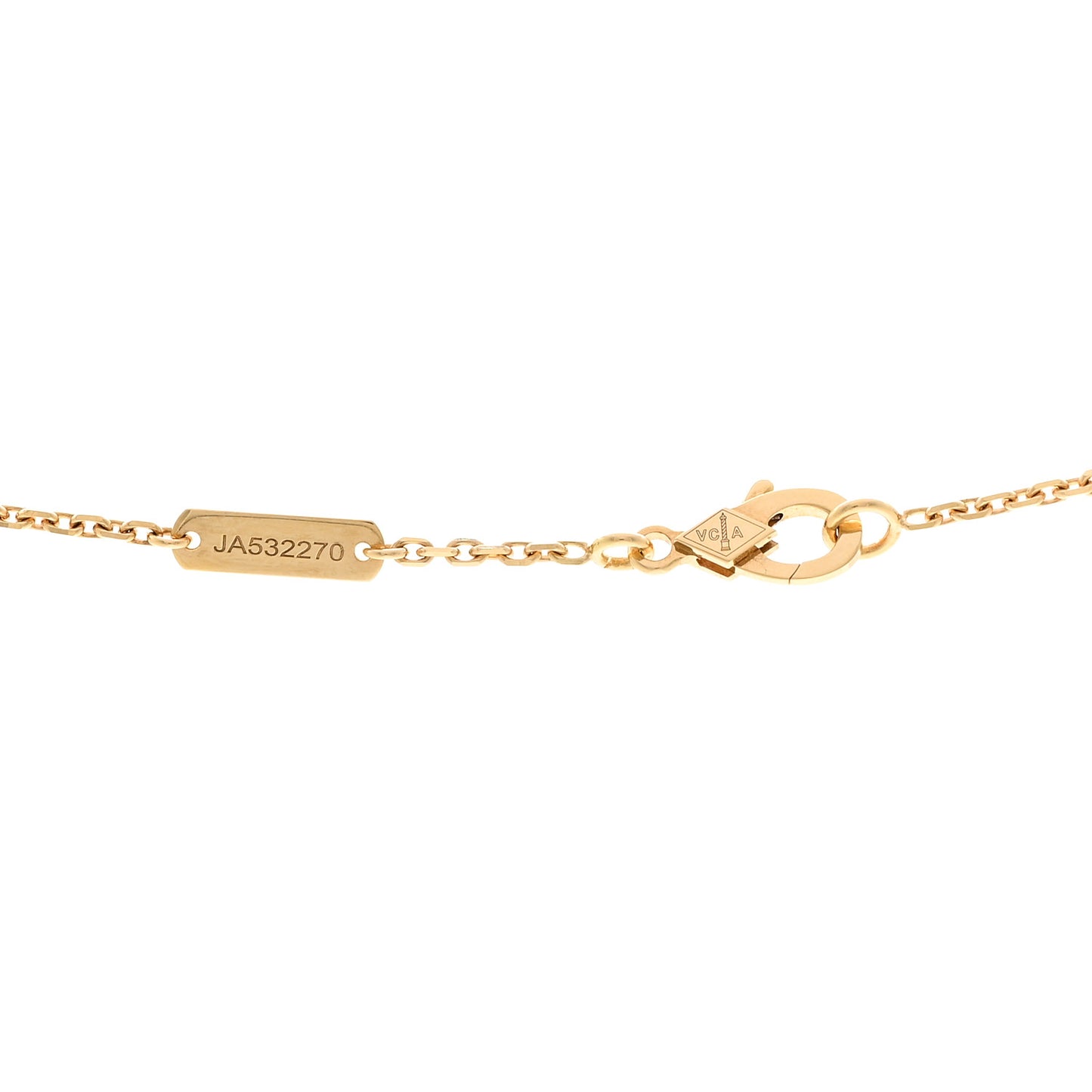 18K Yellow Gold Carnelian Vintage Alhambra Pendant Necklace