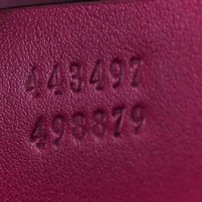 Gucci Velvet Matelasse Embroidered Small GG Marmont Shoulder Bag Fuchsia Violet Cyclamen 7 of 13