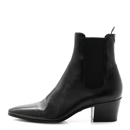 Saint Laurent Incrociato Muriel Vassili 60 Ankle Boots 39.5 Black 1 of 10