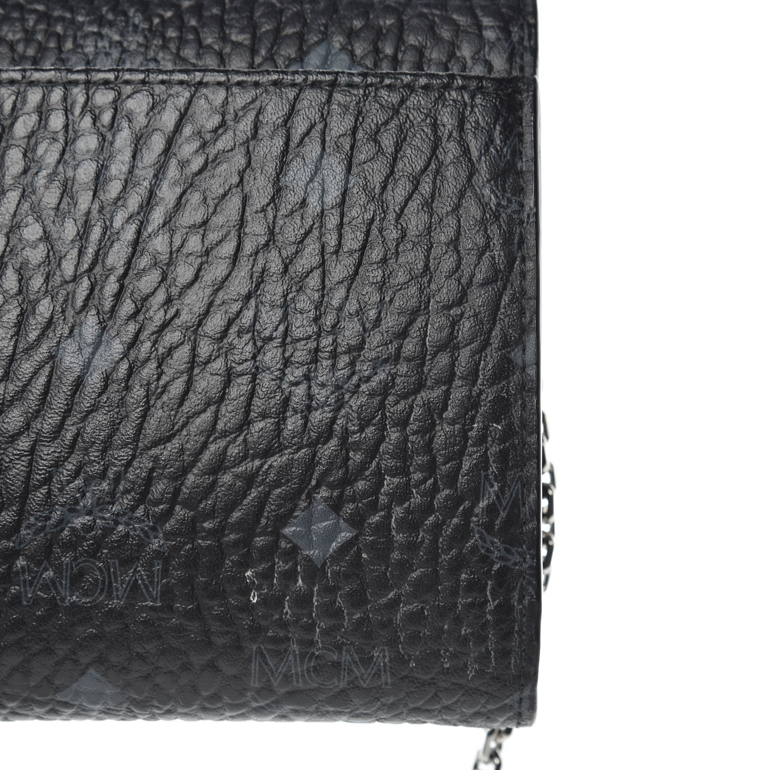 MCM Visetos Patricia Continental Crossbody Wallet Black 7 of 10
