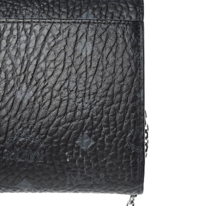 MCM Visetos Patricia Continental Crossbody Wallet Black 7 of 10