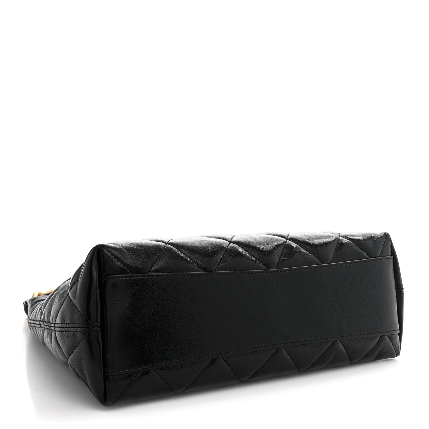 Chanel Shiny Crumpled Lambskin Quilted CC Funky Town Hobo Black 4 of 11