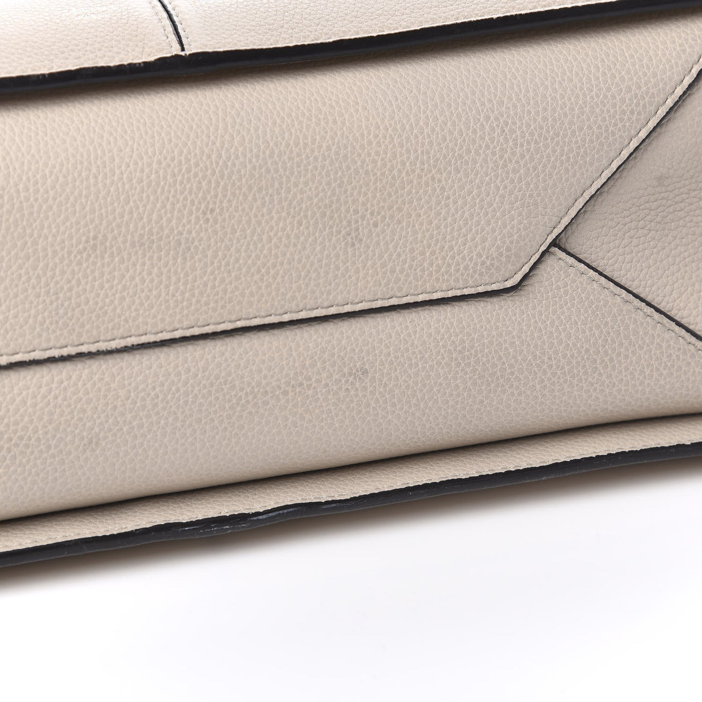 Baby Grained Calfskin Medium Tri-Fold Bag Dune