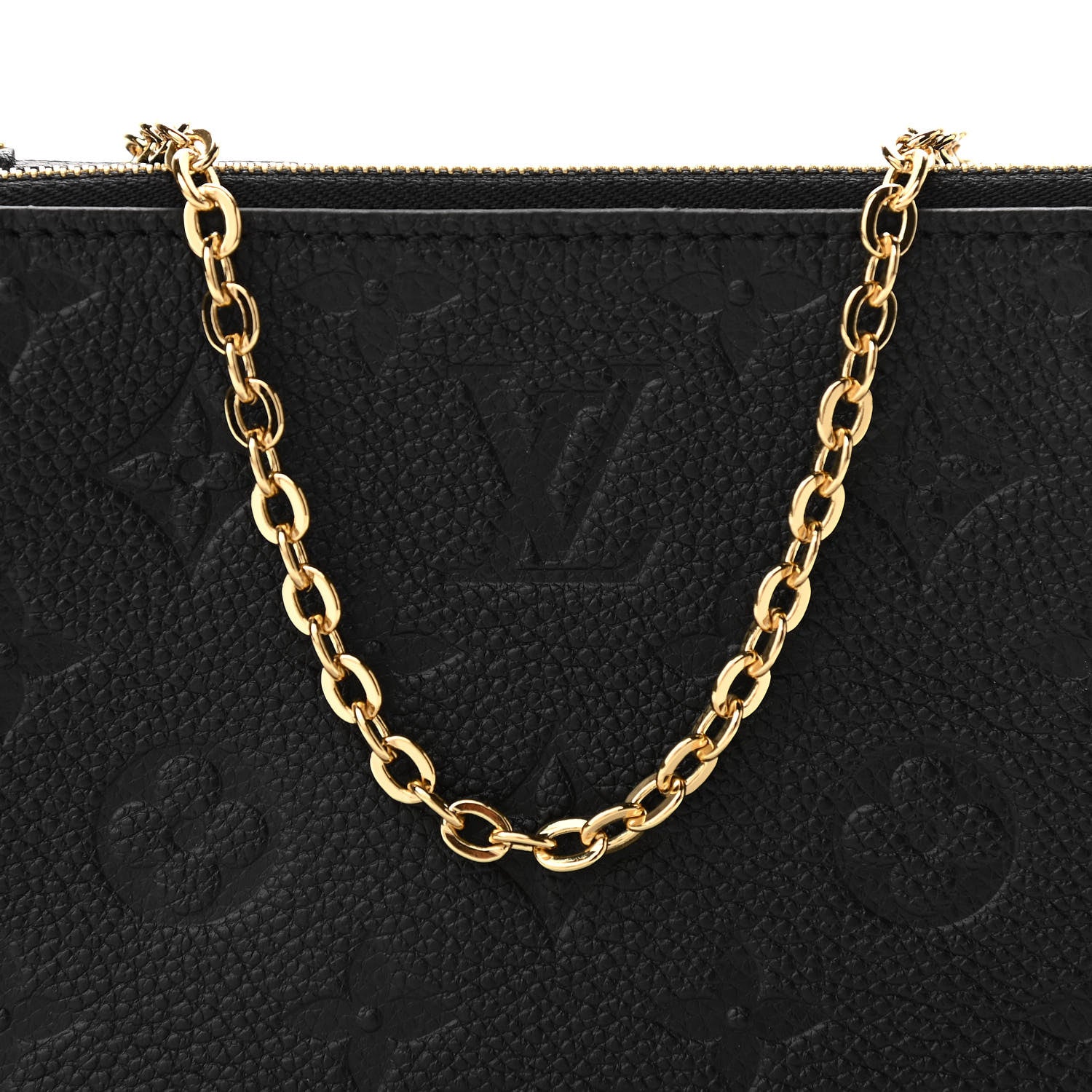 Louis Vuitton Empreinte Double Zip Pochette Black 7 of 9