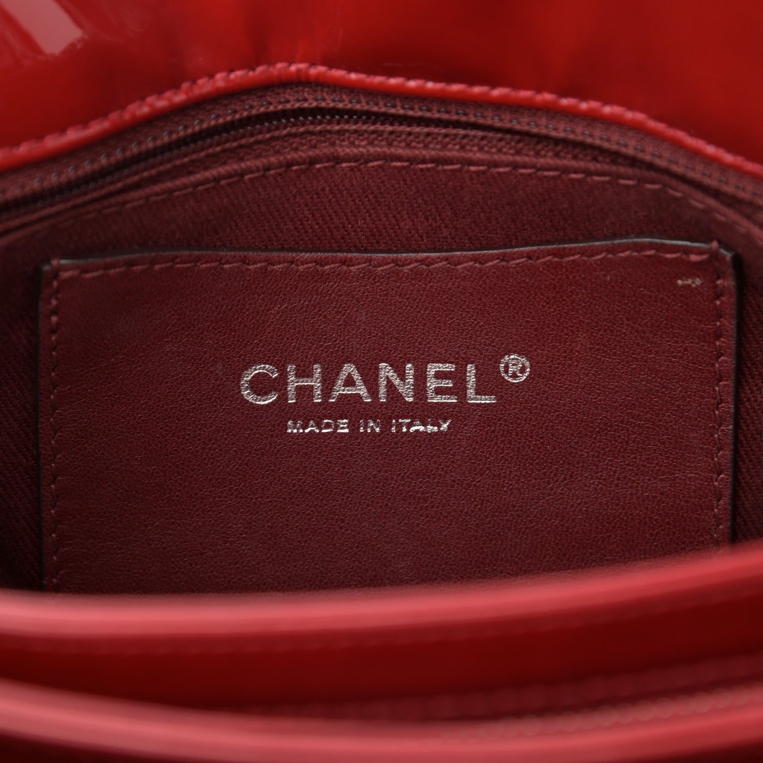 Chanel Patent Quilted Small Just Mademoiselle Bowling Bag Red 6 of 11