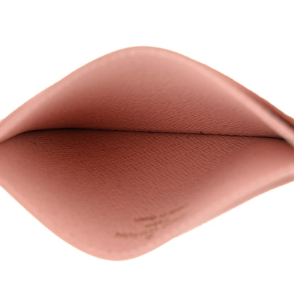 Louis Vuitton Damier Ebene Studded Card Holder Rose Ballerine 5 of 8