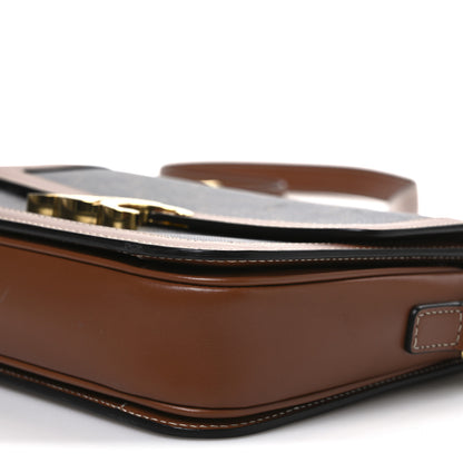 Celine Triomphe Canvas Calfskin Medium Triomphe Bag Tan 11 of 13