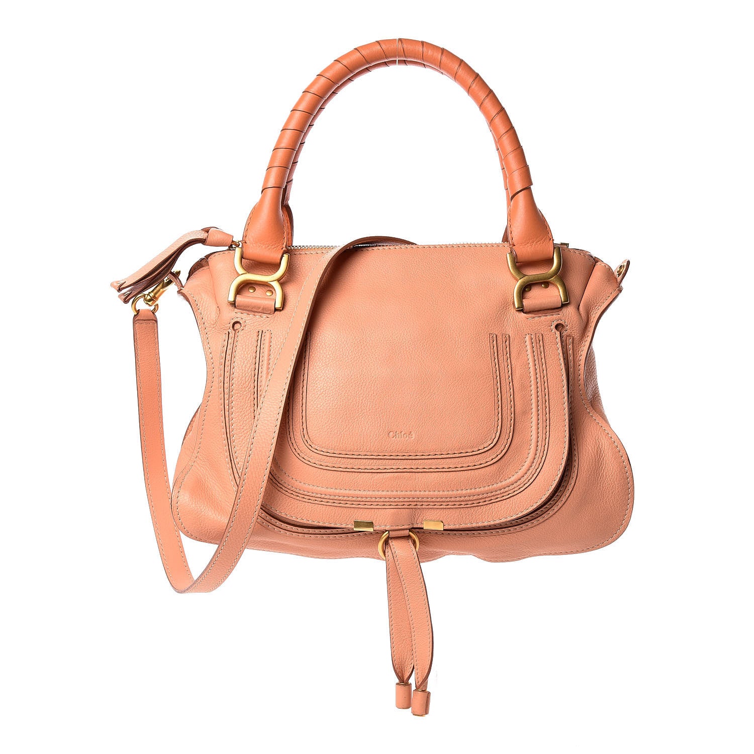 Chloe Calfskin Medium Marcie Satchel Coral Sands 1 of 8
