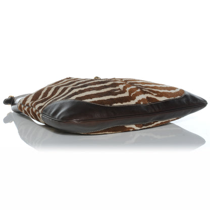 Gucci Pony Hair Zebra Print Bouvier Hobo Brown 5 of 8