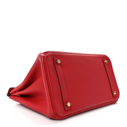 Hermes Togo Birkin 30 Rouge Casaque 4 of 12