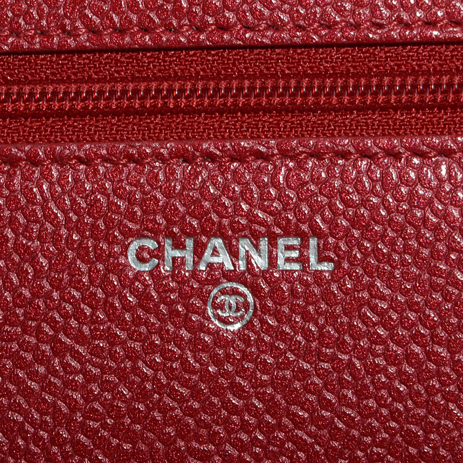 Chanel Caviar Quilted Wallet On Chain WOC Dark Pink 6 of 9