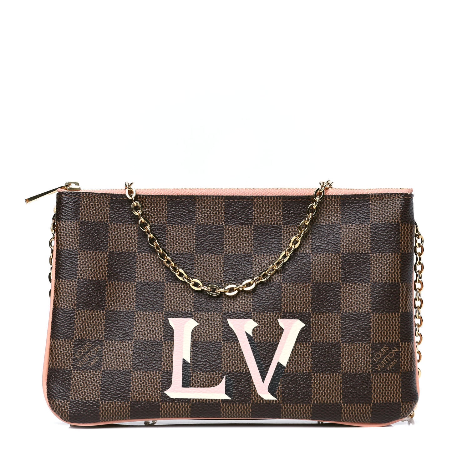 Damier Ebene Double Zip Pochette