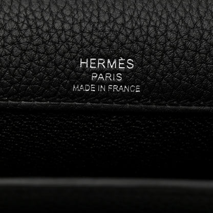 Hermes Togo Kelly Depeches 25 Pouch Black 6 of 11