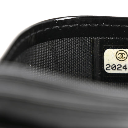 Chanel Patent Quilted Brilliant Card Holder Black 8 of 11