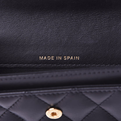 Chanel Lambskin Quilted Boy Card Holder Wallet Black 7 of 8