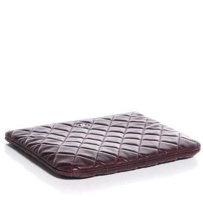 Chanel Lambskin Quilted Medium Cosmetic Case Burgundy 4 of 7