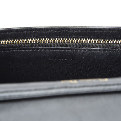 Christian Dior Calfskin Studded Diorama Wallet on Chain Pouch Black 8 of 9