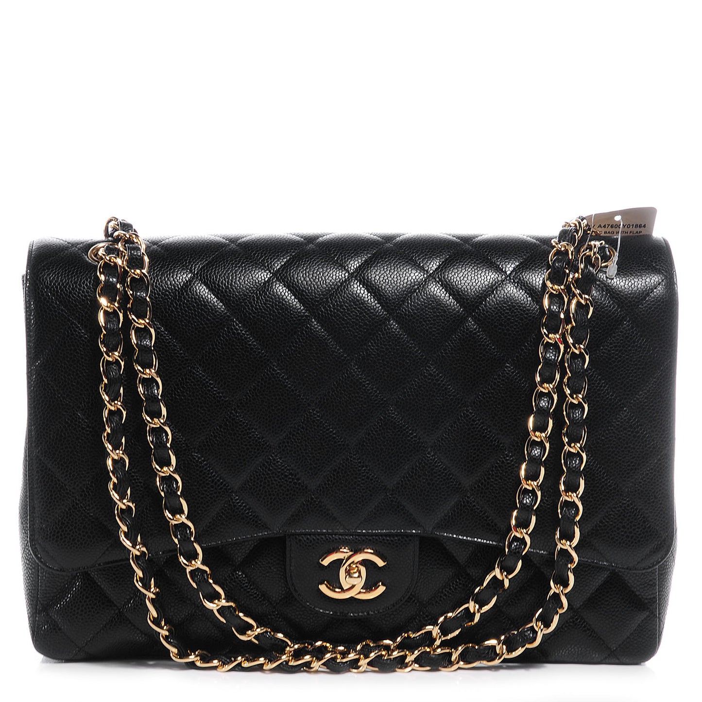 Caviar Maxi Single Flap Black