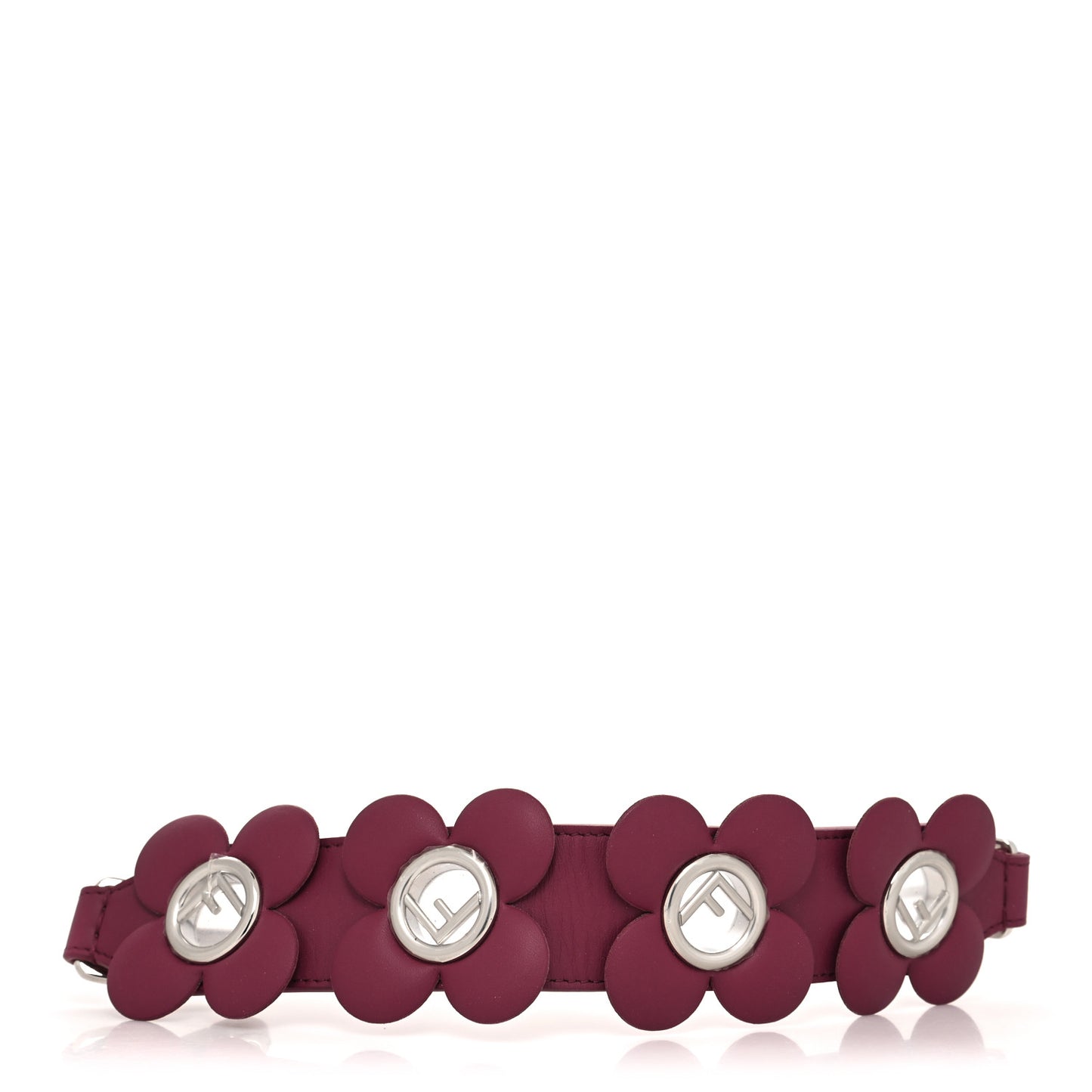 Vitello Century Opaco F is Fendi Floral Mini Strap You Black Cherry